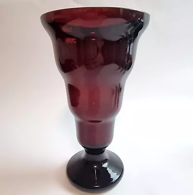 Buy 1920s Art Deco Ruby Glass Vase Josef Hoffmann? Germany Rubinglas Antique Vintage • 173.93£
