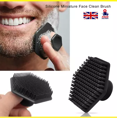 Buy Silicone Miniature Men Beard Brush Face Scrub Brush Facial Cleaning Scrubber NEW • 4.49£