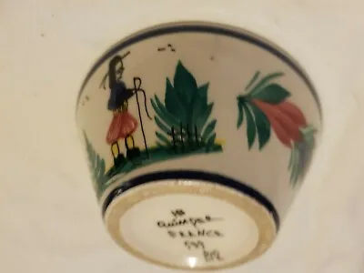 Buy Quimper, Hand Made And Painted Dish, Leaf And Person Design, France • 4£