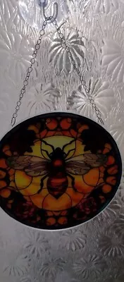 Buy Brightly Coloured Bumble Bee Stained Glass Effect Sun Catcher Roundel New • 2.50£