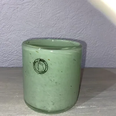 Buy Handmade Quality Green Swirl Speckled Glass Candle Holder 10cm Large • 5.99£