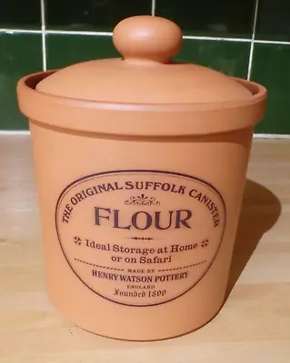 Buy Henry Watson Pottery The Original Suffolk Canister Flour Terracotta 18cm High • 16.99£