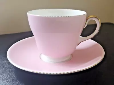 Buy Wedgewood Bone China Cup And Saucer Pink / White Vintage • 9.99£