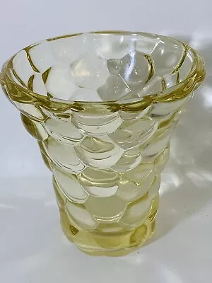 Buy Pierre D'Avesn 1901-1991 Glass Vase Bubble Honeycomb Impressed Mark Art Deco 7  • 95£