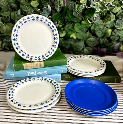 Buy Vintage 1960s Midwinter Roselle Side Platesx10 Blue & Green Mid Century • 14.99£