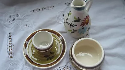 Buy Toni Raymond Pottery Vinegar Jug/egg Separator/egg Cup With Attached Saucer • 6.99£
