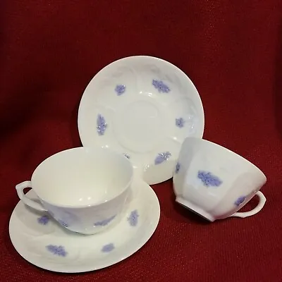 Buy Vintage 2 Fine Bone China Cups & Saucers BLUE CHELSEA (ROYAL) ADDERLEY England  • 28.46£