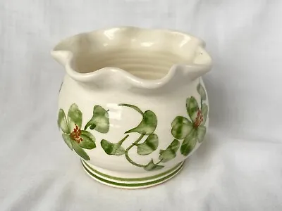 Buy Cinque Ports Pottery The Monastery Rye Vintage Plant Pot Green Flower Design • 4£
