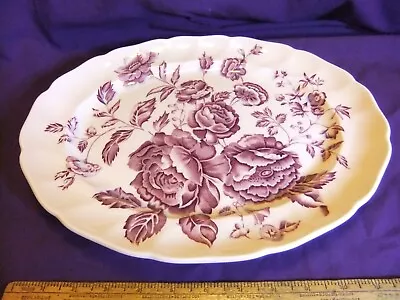 Buy Johnson Bros Elizabeth Pattern 14 Inch Platter. Purple Roses. • 10£