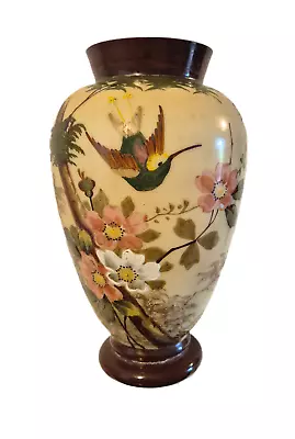 Buy French Antique Vase In Opaline Glass Hand Painted • 29.50£