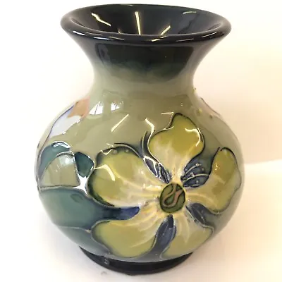 Buy Vintage Moorcroft Green & Yellow KG 9.5cm Vase Signed J Moorcroft 11.11.94 • 139.95£