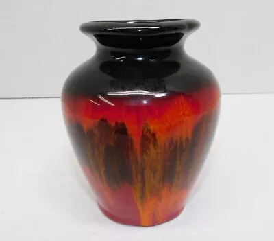 Buy Vintage Drip Glaze Redware Art Pottery Beautiful Reds And Browns 4.25  Vase • 14.44£