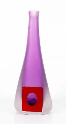 Buy Stuart Akroyd Studio Glass Large Purple Bottle Vase, Signed • 49.99£
