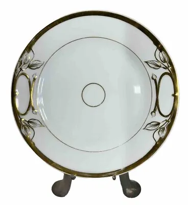 Buy Haviland Limoges Antique Porcelain WEDDING RING Gilded 9 5/8  Dinner Plate 1879 • 21.10£