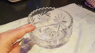 Buy Crystal Cut Glass Round Bowl • 25£