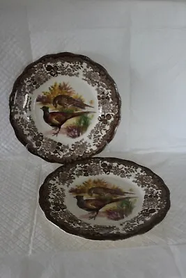 Buy Set Of 2 Royal Worcester Palissy Game Series 23cm Pheasant Lunch Plates - VGC • 9.95£