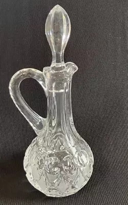 Buy Vintage Cut Glass Vinegar Decanter  Great Condition With Glass Stopper • 5£