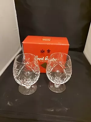 Buy Royal Brierley Elizabeth Crystal Brandy Glasses  X 2 (4 3/4   Tal) Original Box • 19.99£