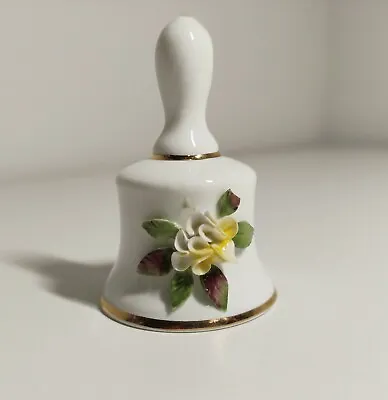 Buy Vintage Crown Staffordshire Fine Bone China Bell With Flowers. 6,5 Cm Height • 6.49£