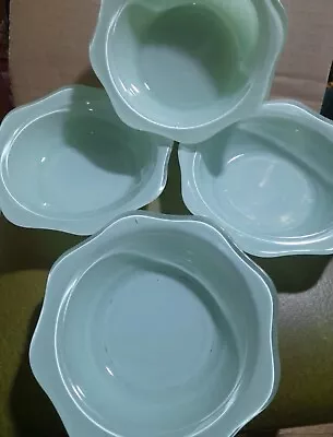 Buy 4 1960s Pyrex Glass 15cm Serving Plate Dish Celadon Mint Green Aqua Colour • 22£