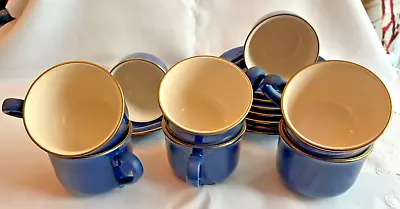 Buy *NEW* 8 X Hornsea Pottery Blue Regency Teacups And Saucers • 40£