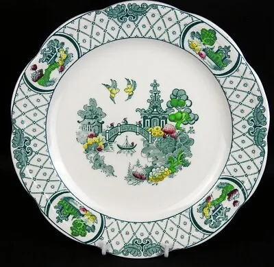 Buy Losol Ware Green Willow Pattern Plate By Keeling, 1930s • 10£