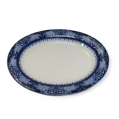 Buy Vintage Regent Flow Blue Lincoln Pottery Oval Serving Bowl 35 X 27cm • 40£