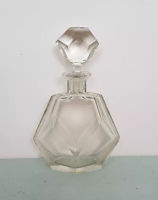 Buy Stylish Vintage Heavy Faceted Clear Glass Decanter • 12£