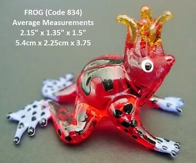 Buy Multi GLASS FROG Beautiful Glass Ornament Coloured Glass Animal Glass Figurine • 5.15£
