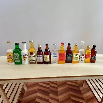 Buy 13PC Miniatures 1:12 Scale Dolls House Mix Wine Bottles Drinks Party Pub Bar Kit • 6.83£
