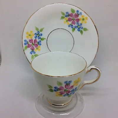 Buy Delphine Hand Painter 1930's Floral Spray Tea Cup And Saucer Set England Vintage • 24.13£