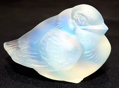 Buy SABINO France STERLING SILVER Opalescent ART GLASS FAT HAPPY Sparrow Bird Figure • 56.98£