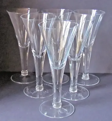 Buy Six English Poss Dartington Trumpet Shaped Wine Glasses Like Sharon (10146) • 45£