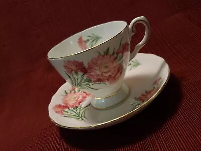 Buy Vintage Royal Tuscan Birthday Flowers (January) Tea Cup & Saucer Made In England • 14.41£