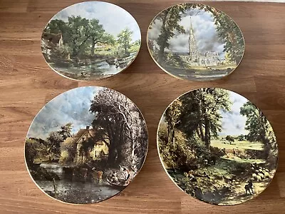 Buy Set Of 4 Crown Staffordshire John Constable Wall Plates • 20£