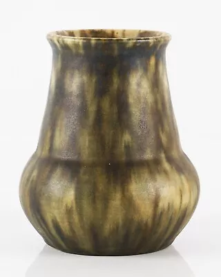 Buy Vintage Ruskin Pottery Tonal Green And Brown Late Matte Glaze Vase • 134.99£