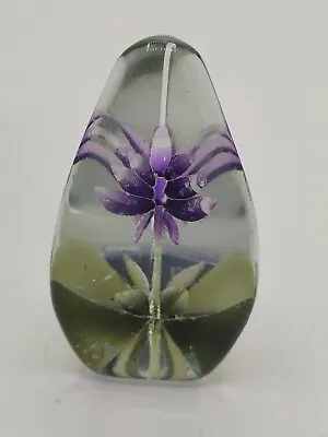 Buy Boxed Lesser & Pavey Crystal Clear Flower Paperweight • 15£