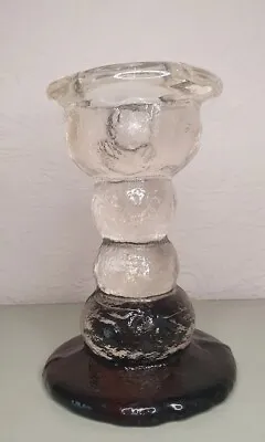Buy Vintage Humppila Brutalist Glass (Finland) Candle Holder - Pertti Santalahti • 49£