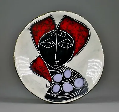 Buy Vtg Mid Century Italian Fantoni Leather Wrapped Ceramic Small Painting Dish • 40.52£