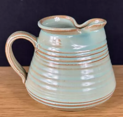Buy Lovely Vintage Prinknash Handmade Ceramic Cream Jug Terracotta With Green Glaze • 5.75£