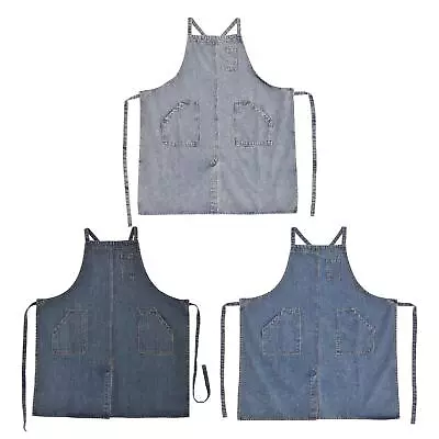 Buy Canvas Cotton Chef Bib Aprons Kitchen Apron For Work Shop Pottery Cooking • 19.20£