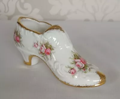 Buy Paragon Victoriana Rose Fine Bone China Shoe Vintage Used Item • 12.99£