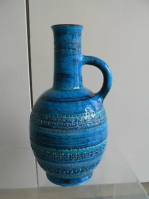 Buy Vintage Bitossi Rimini Blue Green JUG Vase Italian Mid Century Aldo Londi Large • 155£