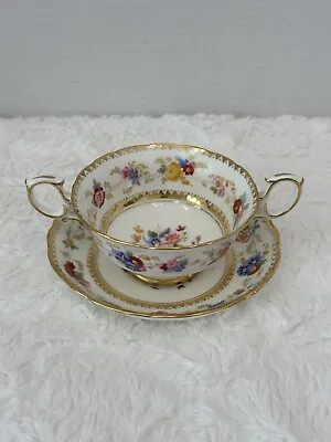 Buy Hammersley Bone China Floral Pattern Teacup Saucer 14072 England Floral Gold Set • 75.86£