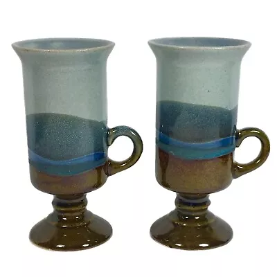 Buy Otagiri Japan 2 Stoneware Tall Footed Irish Handcrafted Glazed Coffee Mugs Cups • 11.40£