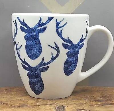Buy Queens By Churchill Sieni Staggie Blue Stags Heads Mug Tea Coffee Hot Chocolate  • 19.99£