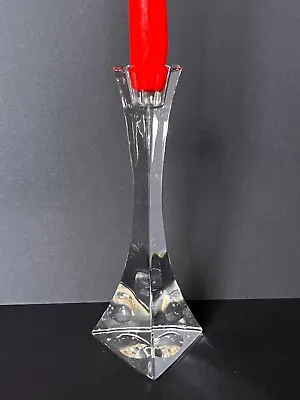 Buy Elegant Vintage Crystal Glass Candle Holder Triangle Base 6.5” Tall • 6.50£