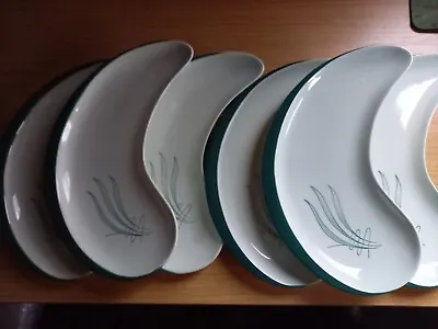 Buy 6 X Vintage Carltonware Windswept Green, Australian Design Serving Dish/plate • 40£