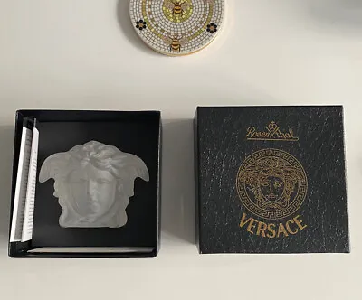 Buy Versace By Rosenthal  Medusa Frosted Lumiere Crystal Paperweight/Ornament • 95£