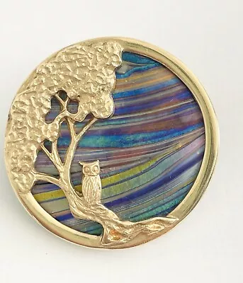 Buy Celtic Art Nouveau 9ct Gold Brooch & Pendant Pat Cheney  John Ditchfield Glass • 399£